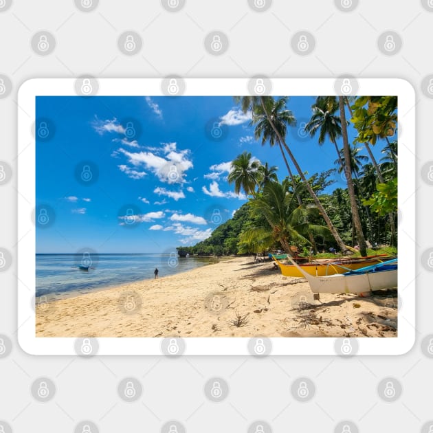 Panaraga Beach, Barobo, Surigao del Sur, Mindanao, Philippines Magnet by Upbeat Traveler